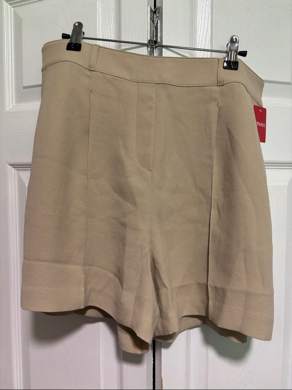 SPANX Tan High-waist Women’s Shorts with Tailored Front Seams